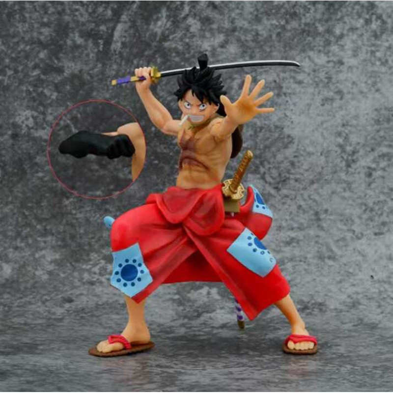 (COD) One Piece Kimono Luffy Wano Country Armed Luffy Model Statue ...