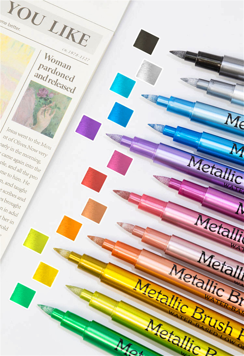 Guangna 550B Soft Tip Metal Marker Hand-Painted Graffiti Painting Pen ...