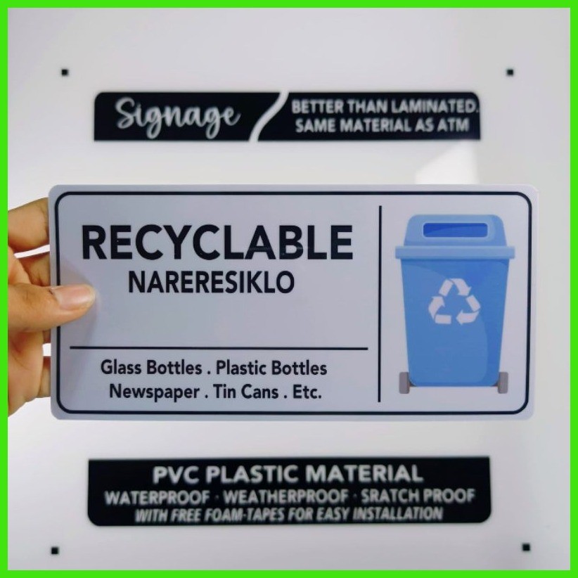 Shop recyclable signage for Sale on Shopee Philippines