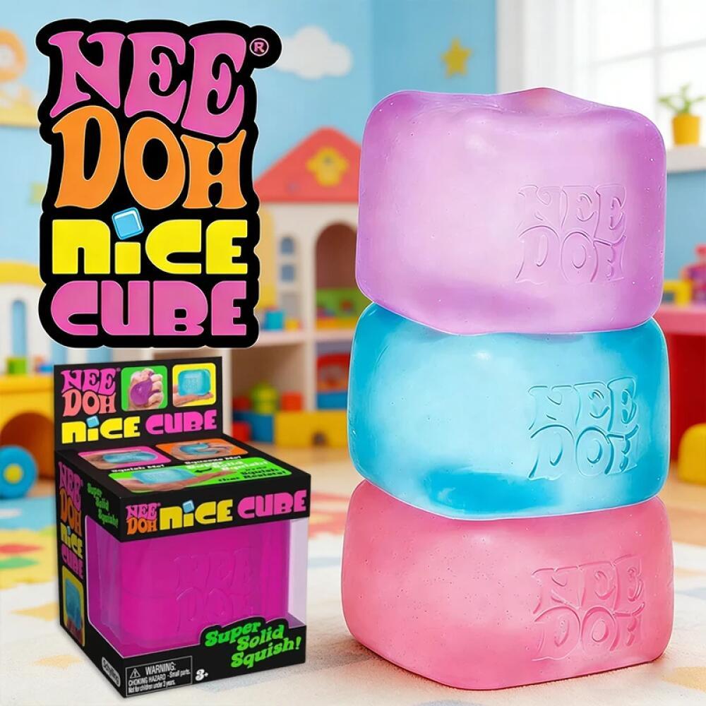 3PCS Schylling NeeDoh Nice Cube Squishy Slow Rising Stress Ball Fidget ...