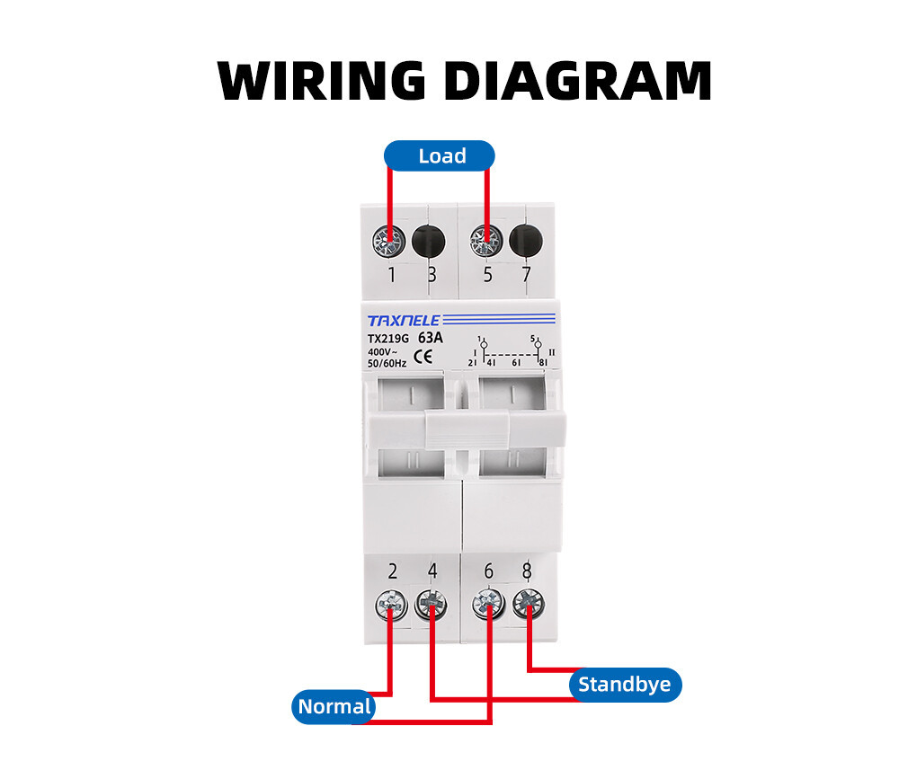 MTS Dual Power Manual Transfer Switch Circuit Breaker 2P 40A 63A 230V ...
