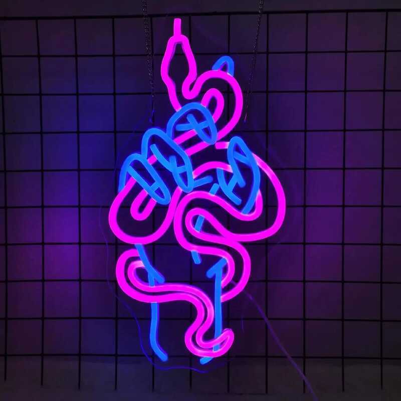 Neon 66 Snake Sign SH Led Art Room Wall Decor USB Powered For Game ...
