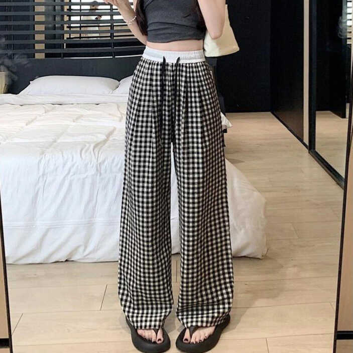 Plaid Yamamoto For Blue Pants Women, Summer Thin 2026 New Style, High ...