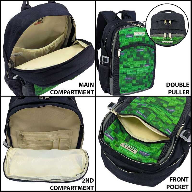 Rabbit Robby Pixel World Backpack 16-Inch (Green) () | Shopee Philippines