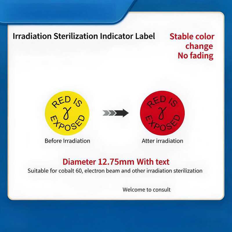 Radiation 12.7Mm Radots Indicator Stickers, Yellow To Red Color ...