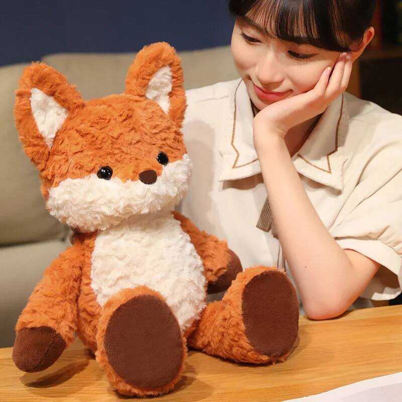 Cuddly Cartoon Fluffy Plush Toys Soft Comfy Anime Fox Baby Appease Doll ...