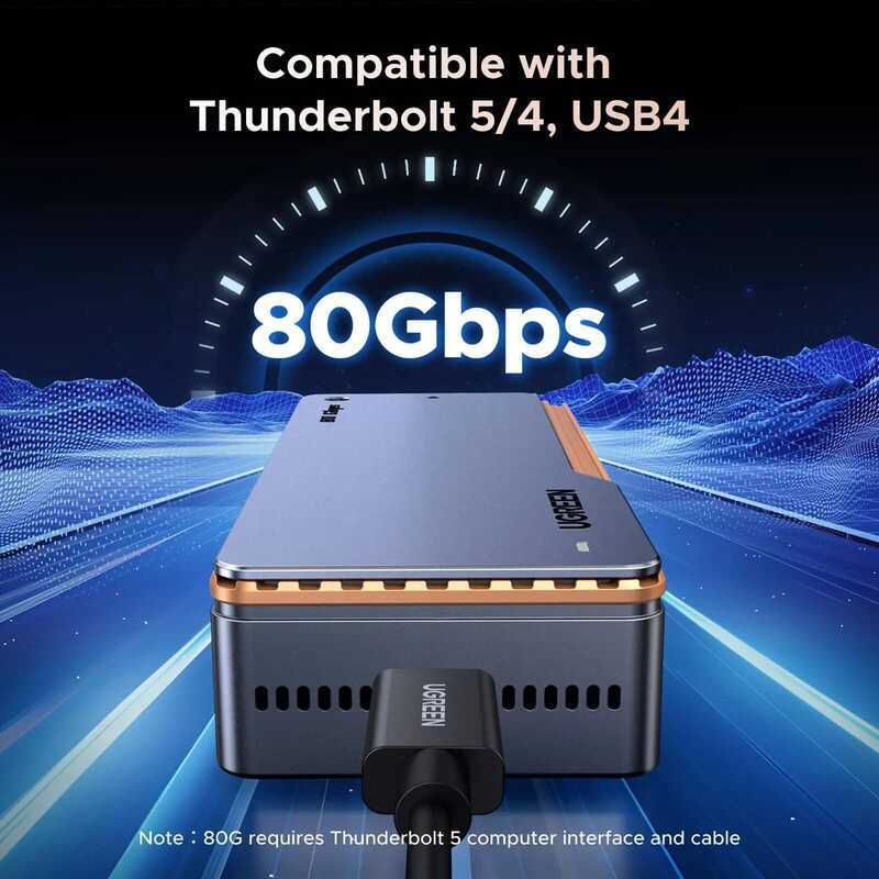UGREEN Mm 80Gbps M.2 Enclosure Cooling Fan, Compatible With Thunderbolt ...