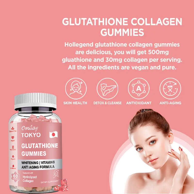 Gummies Omilay TOKYO Whitening Glutathione Collagen Gummies Vitamin Skin Anti-Aging Boost Immunit h