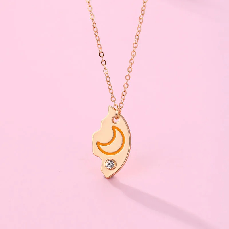 Sun Moon Star Pendant Necklace Set Couple BFF Friendship Matching ...