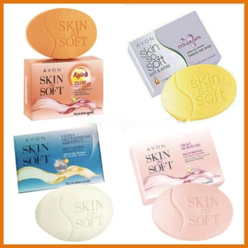 avon glutathione soap ۩ ✈ AVON Skin So Soft Soap 90g (Ultra Glutathione, Kojic, Silky Moisture,  Collagen)