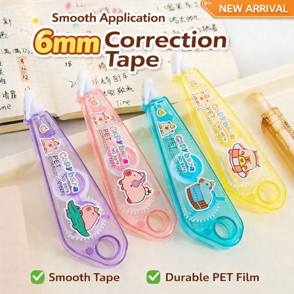 Kawaii Capybara Correction Tape 6m Cute Cartoon Whiteout Tape for ...