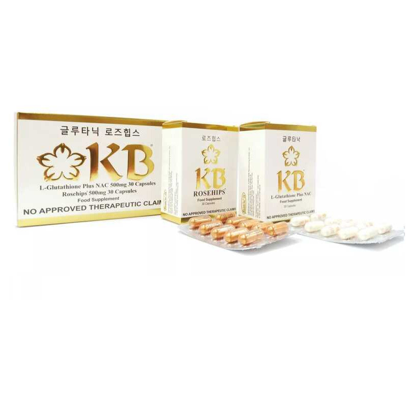 kb l glutathione plus nac KB Original L-Glutathione Plus NAC 500Mg 30 Capsules And Rosehips
