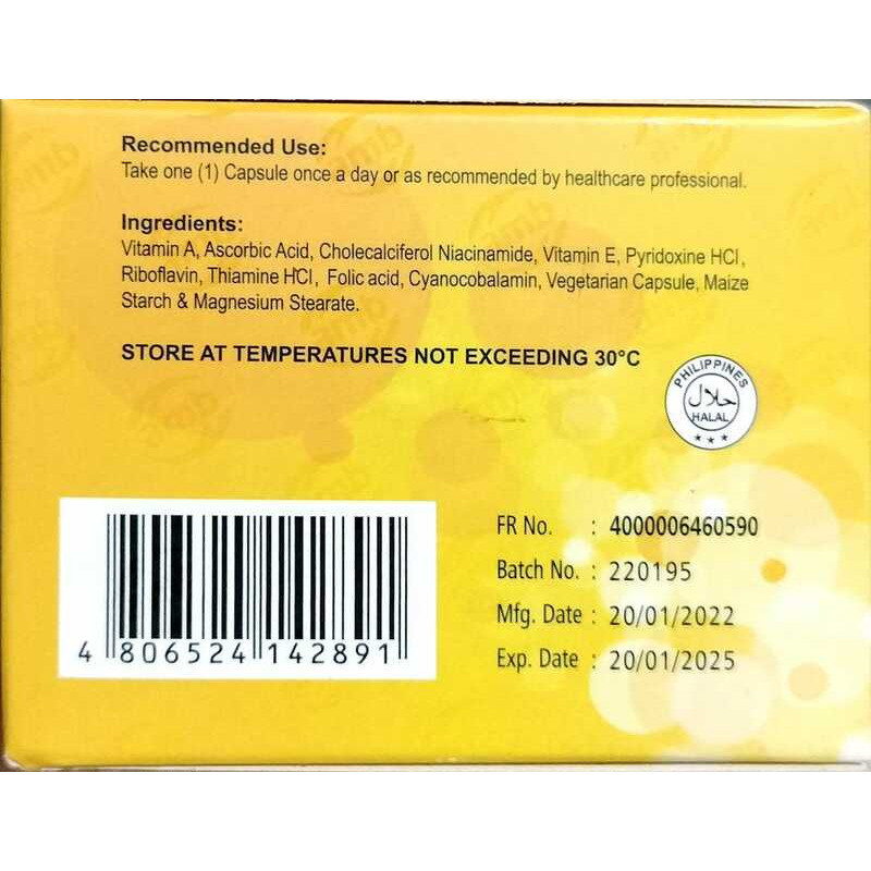 100 Food Multivit-Plus Capsules Multivitamins Supplement high quality ...