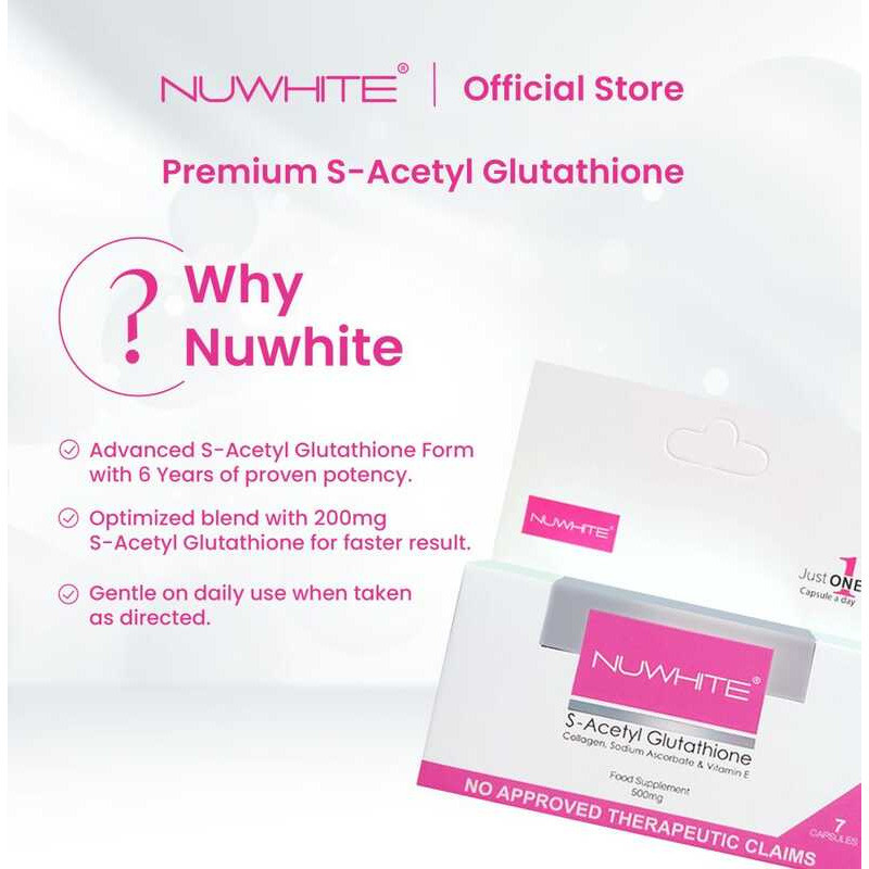 nuwhite premium glutathione Amazon.com: Nu White S-Acetyl 30 Capsules – New Improved Formula for Radiant, Even-Toned Skin NUWHITE, S-Acetyl Glutathione with Marine