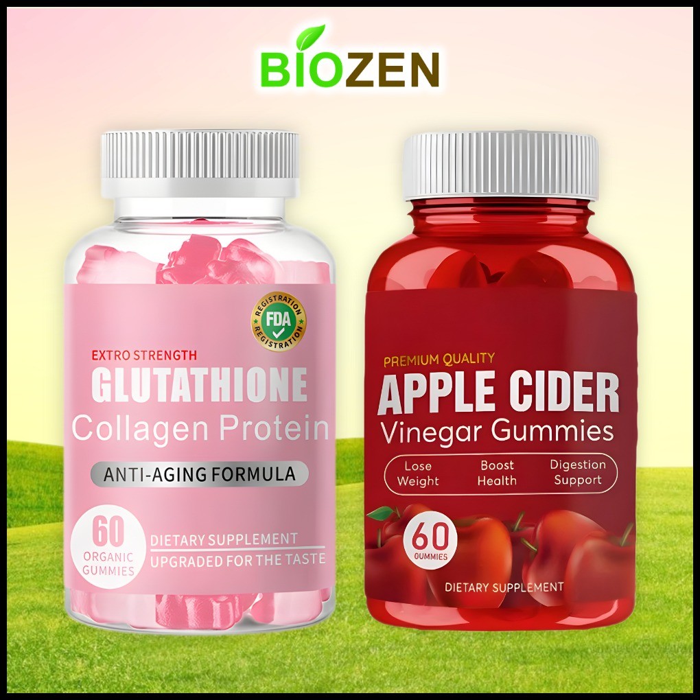 apple cider gummies and glutathione together ✤ Glutathione Collagen Glow and Apple Cider Vinegar Combo Brightening and  Slimming Gummies Combo