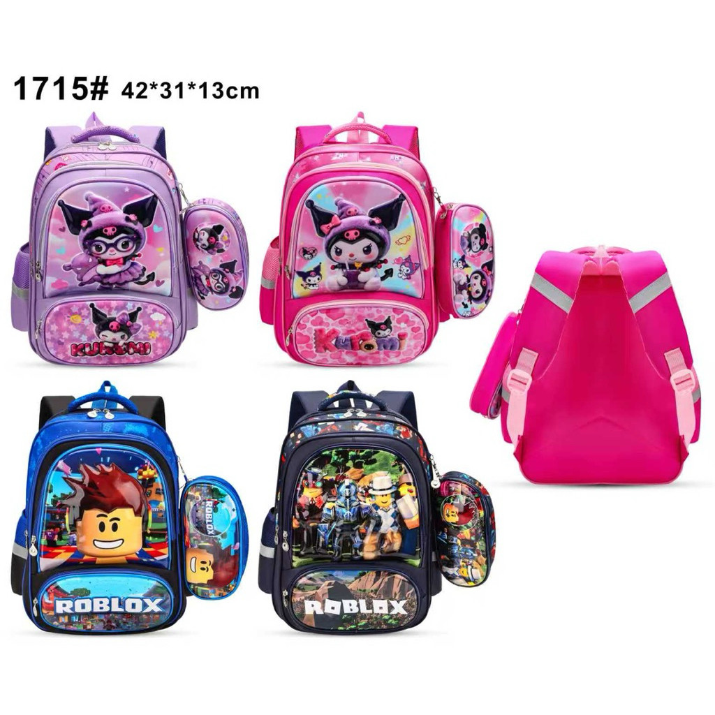 [YONO Store] Unisex Cartoon Toy Backpack Set Large Capacity Waterproof ...