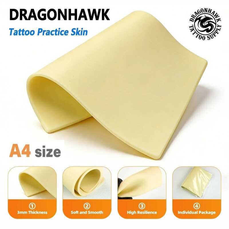 Tattoo Practice Dragonhawk Skin 3Mm Thick Dual-Sided Soft Silicone For ...