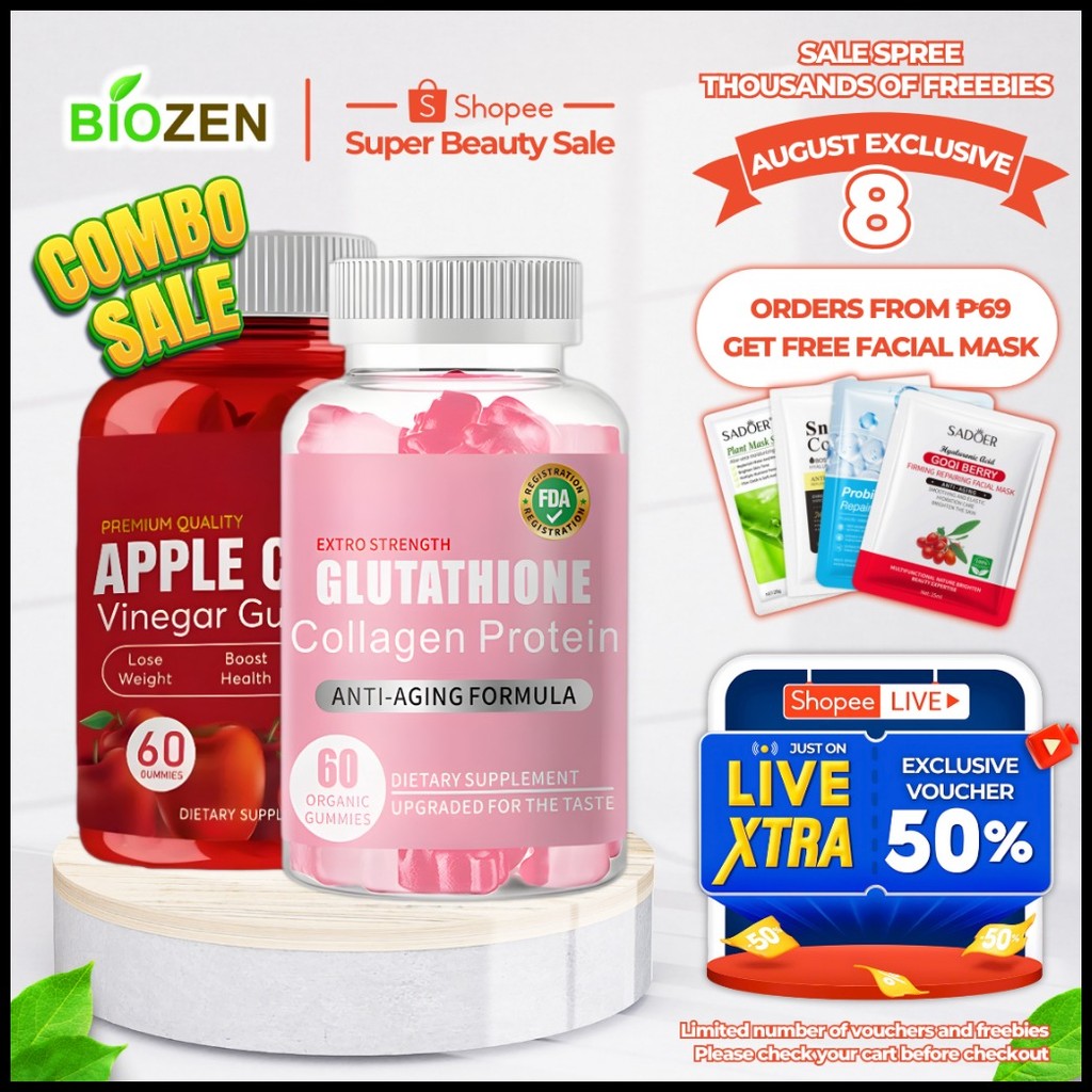 apple cider gummies and glutathione together ✤ Glutathione Collagen Glow and Apple Cider Vinegar Combo Brightening and  Slimming Gummies Combo
