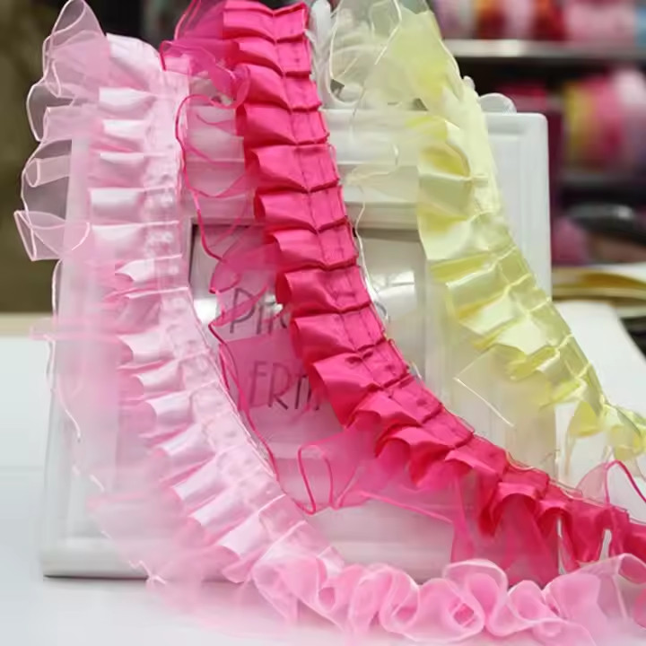 1Yard 4CM DIY Lace Trim Satin Ribbon Wedding Sewing Craft | Shopee ...