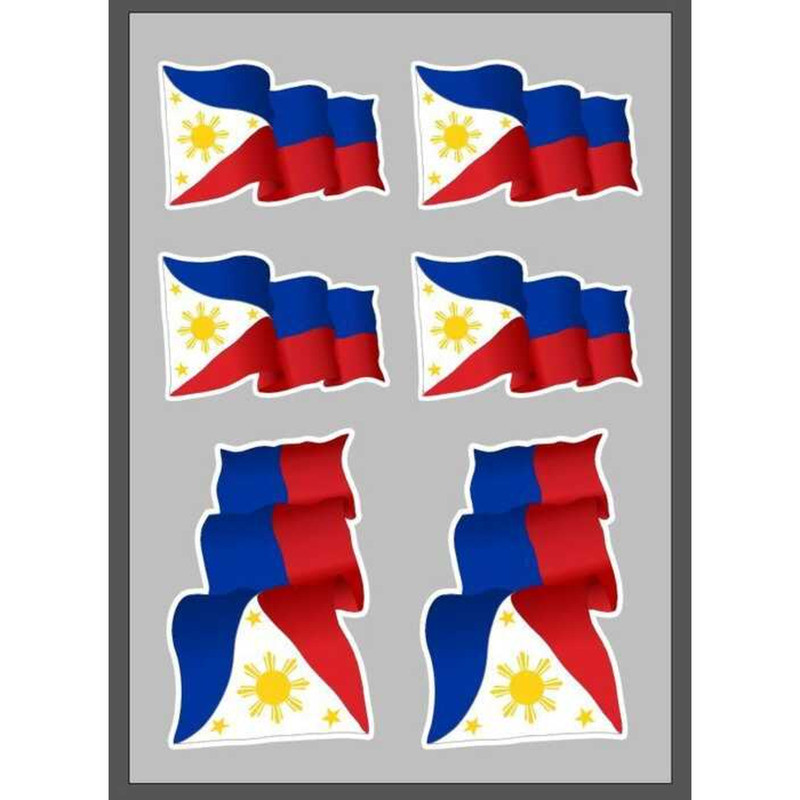 PHILIPPINE FLAG WAVE DECAL STICKERS A4 SIZE 6Af | Shopee Philippines