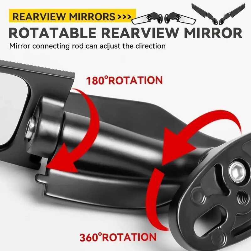 Steel Stainless Motorcycle Rearview Mirror DIY Stealth Winglets ...