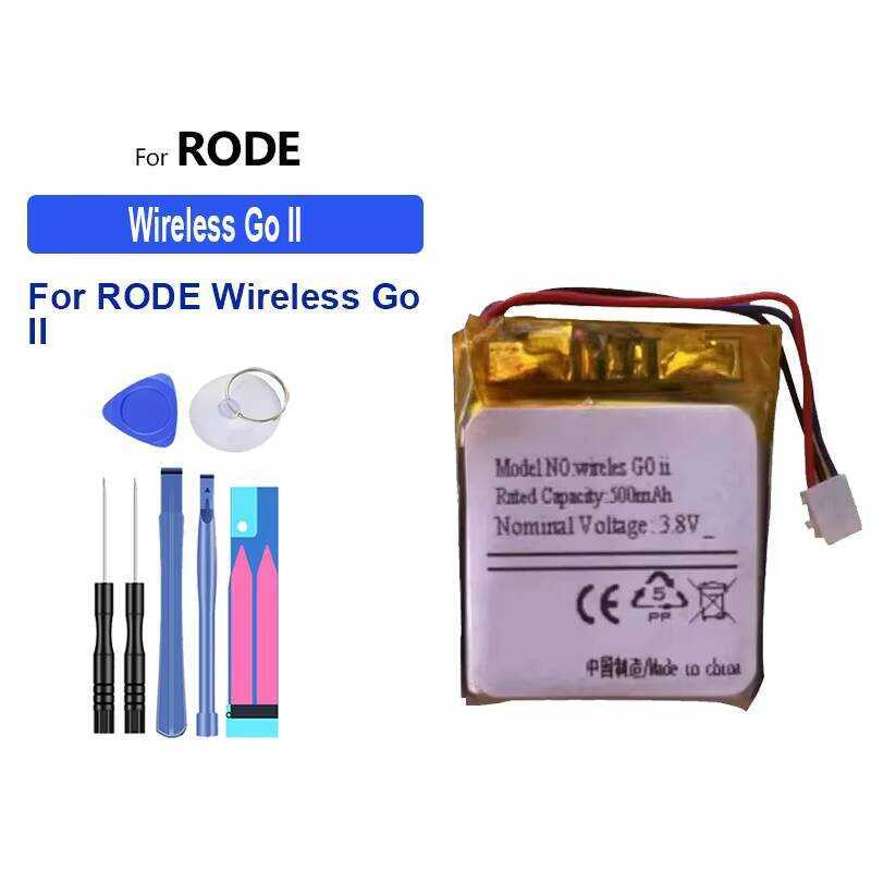 Wireless Microphone Battery 500mAh For Rode Wireless GO II For Rode ...