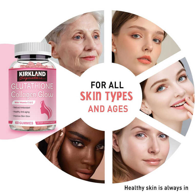 KIRKLAND Glutathione Collagen Gummies, With Antioxidant, Whitening And Anti-Freckle Effects 1Ca