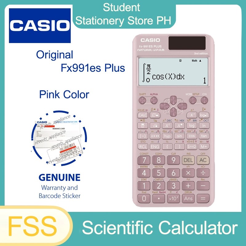 Casio Scientific Calculator fx-991ES PLUS Pink Color fx 991es Battery ...