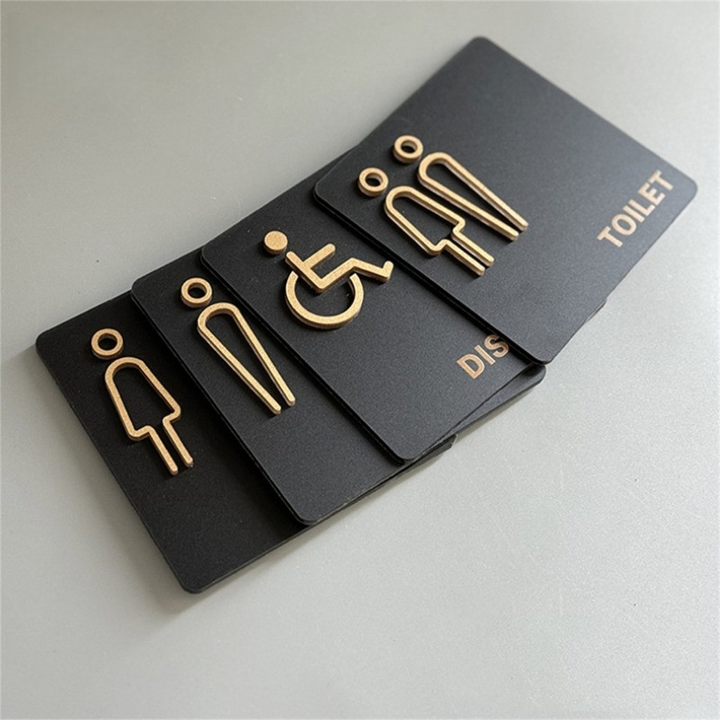 Waterproof Acrylic Toilet Sign Acrylic Toilet Signs Restroom Sign Fade ...