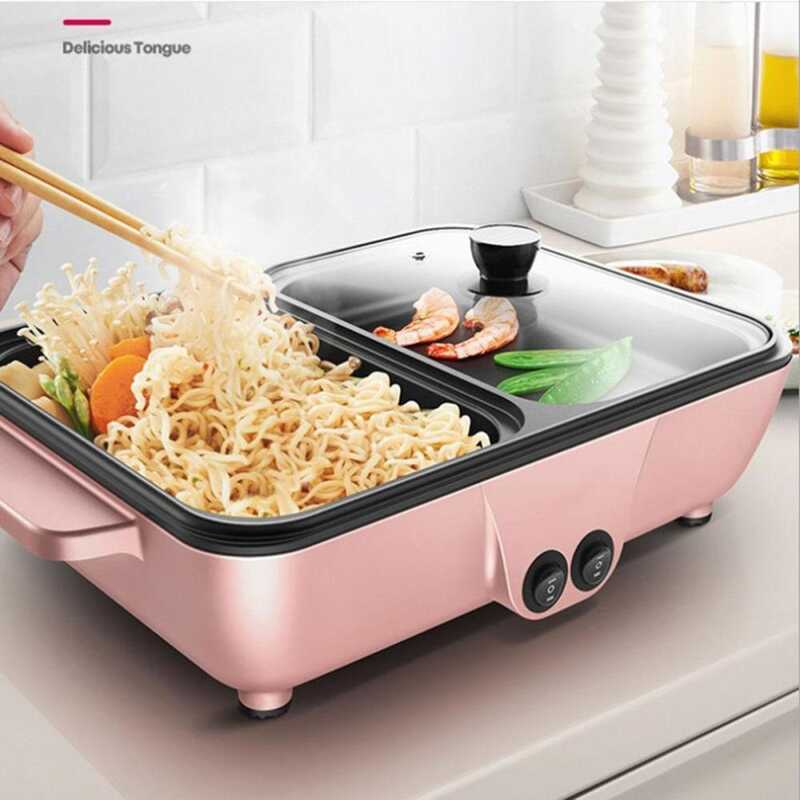 Multi-Function Electric Grill Pan And Hot Pot Hotpot Double Control ...