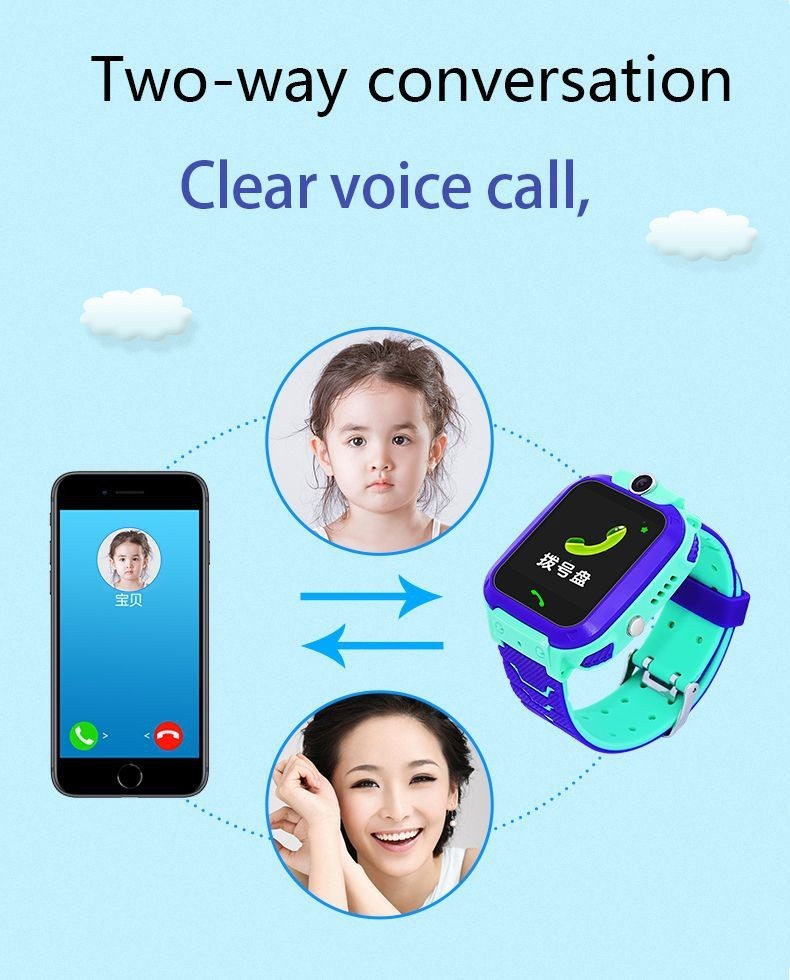 Anti-Lost Support Touch Tracker SIM Kids Waterproof Screen SOS Card GPS ...