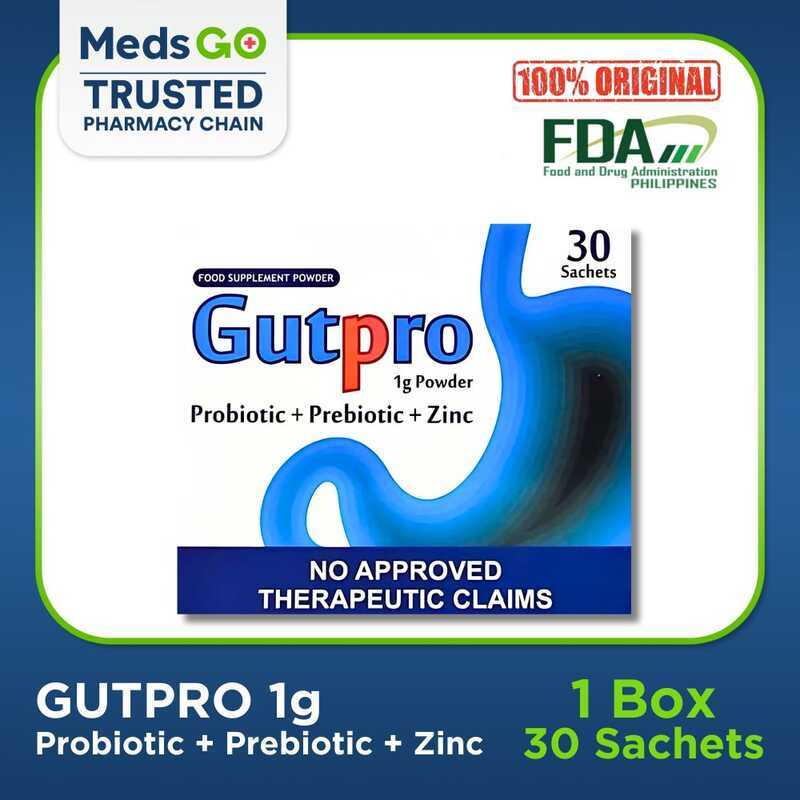 GUTPRO Probiotic + Prebiotic Zinc 1 Box X 30 Sachet 9Cd | Shopee ...