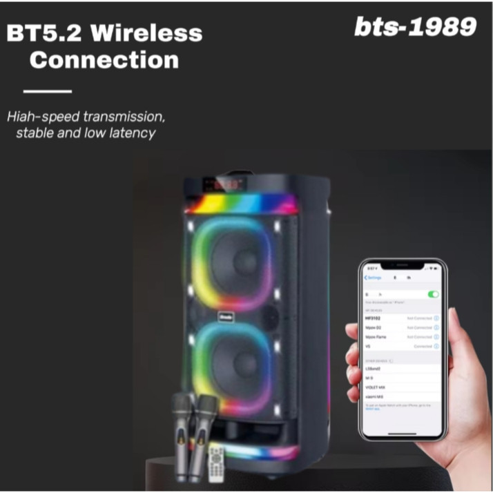 BTS-1989 outdoor Karaoke sound system Bluetooth Speakers with ...
