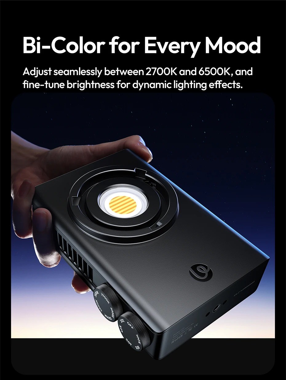 Ulanzi C01 Bi-Color 100W Portable COB Light Cooling System for Portrait ...