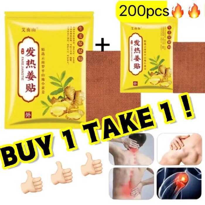 Pcs Ginger Path Herbal Heat Patches Gingerpatch Knee Back Salonpas ...