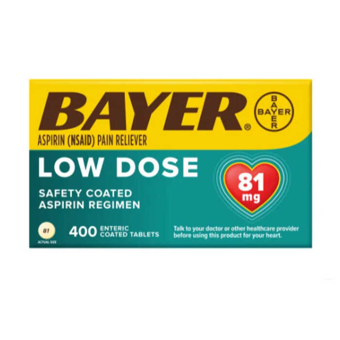 CYC Products Bayer Aspirin Regimen Low Dose 81 Mg., 400 Enteric Coated ...