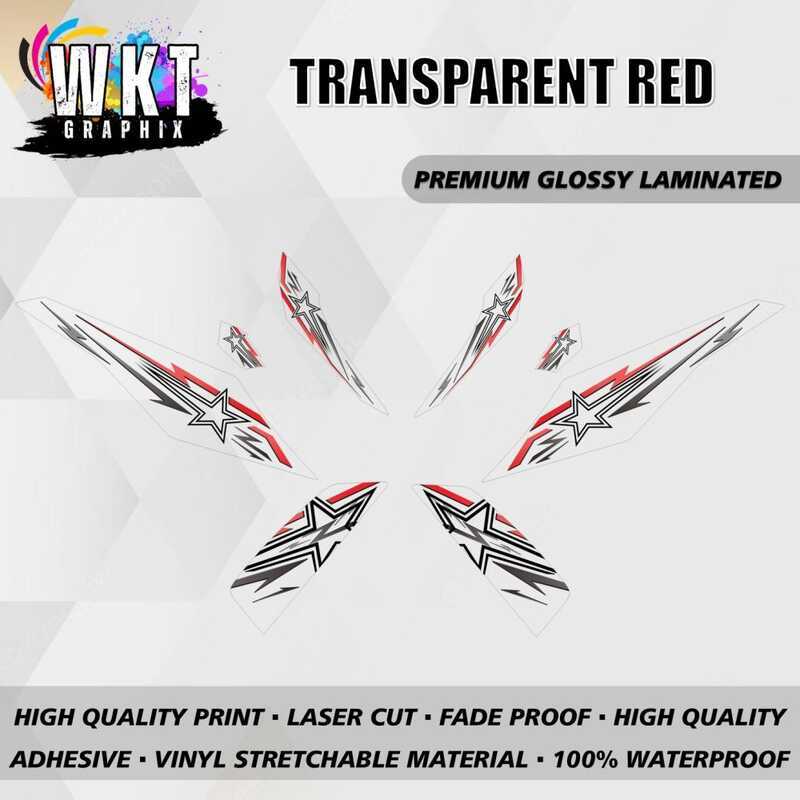 YAMAHA MIO I 125 M3 NEW BINTANG TRANSPARENT DECALS STICKER Waterproof ...