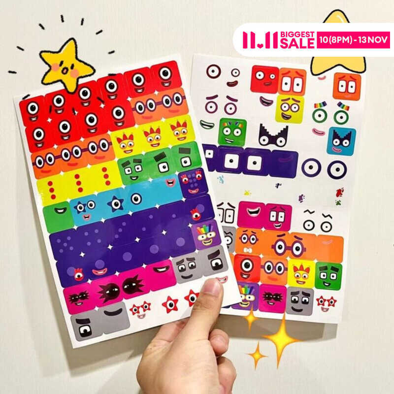 D7 Numberblocks Sticker Number Blocks Children's English Enlightenment ...