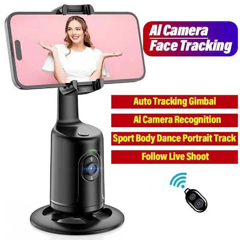 Auto 360 Face Tracking Shooting Gimbal AI Camera Recognition Track ...