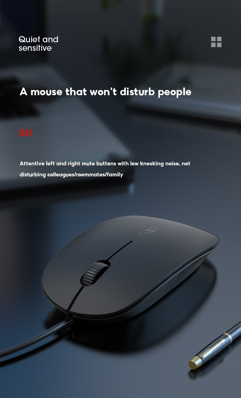 Wired Mouse 1200DPI USB 2.0 Silent Gaming Office Mouse for Laptop ...