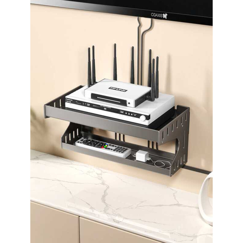 TV Set-Top Storage Gun Gray Wireless Network Router Wall Mount Rack ...