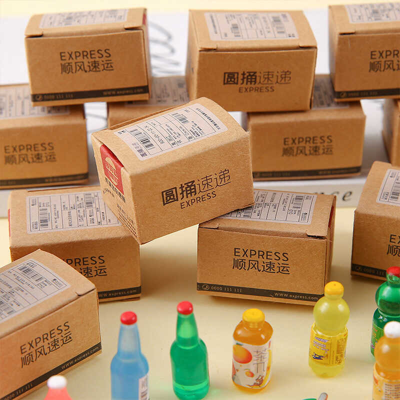 Mini Express Box Parcel Toy Mystery Box Miniature Toy Supermarket ...