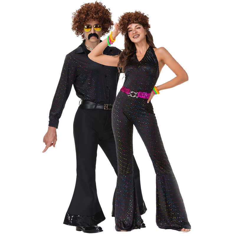M-Xl Couple ⭐Aa 80S Retro Disco Performance Costume Music Festival Bar ...