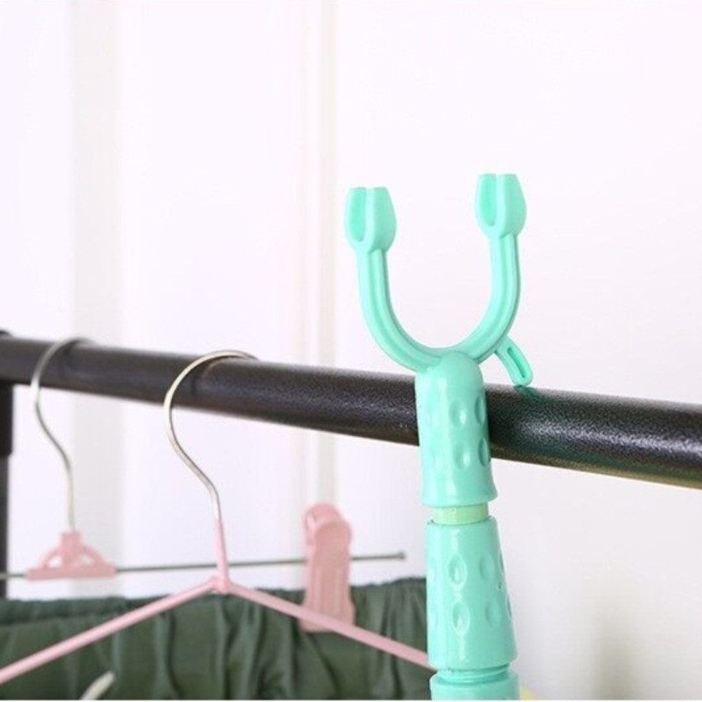 Stainless Steel Clothes Fork Clothes Rail Adjustable Clothes Pole Fork ...