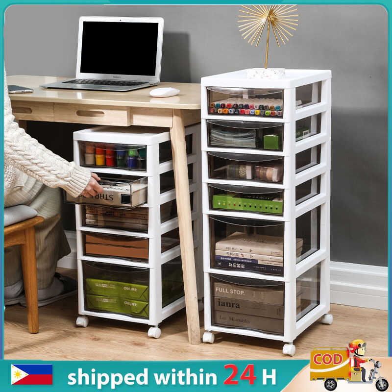 Multi Layers Office Drawer Organizer With Wheels Desk Storage Rack A4 ...