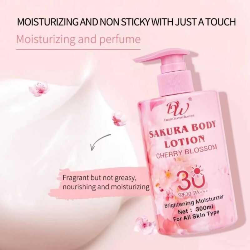 COD DW Sakura Cherry Blossom Whitening Hand & Body Lotion 300Ml 565 ...