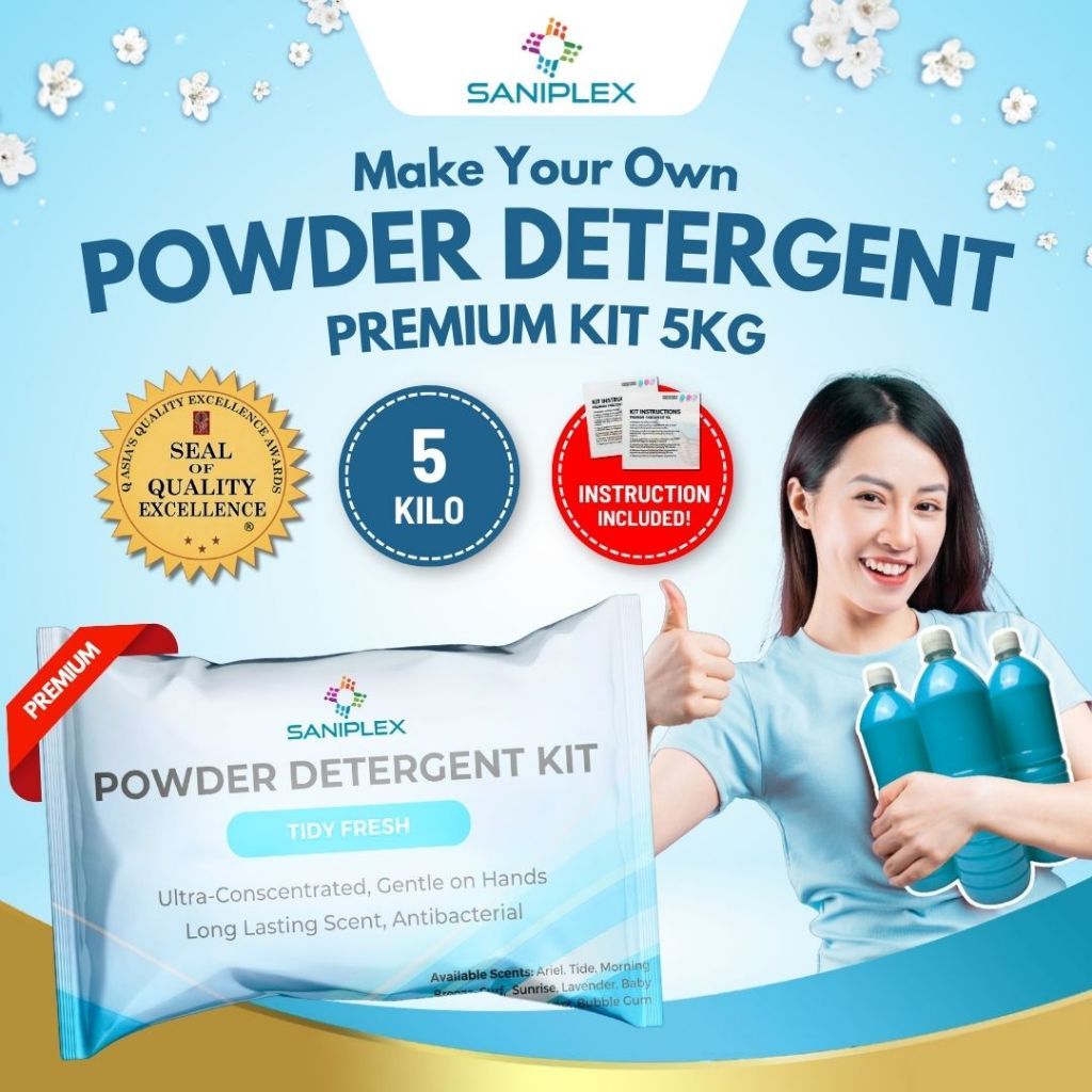 Saniplex Premium Powder Detergent Kit 5 Kilo Laundry Soap DIY Kit ...