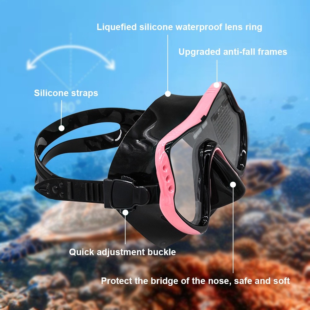 Professional Snorkeling Set Diving Goggles Tempered Glass Scuba Diving ...
