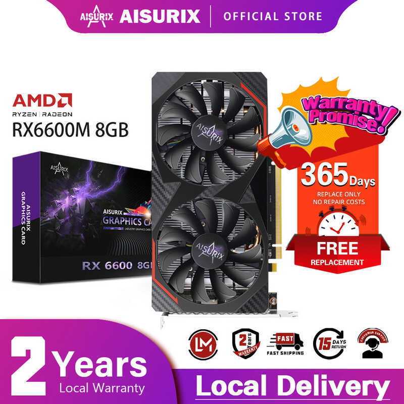 AISURIX RX 6600M 8Gb Graphics Card Radeon AMD Video GPU Gddr6 128Bit ...