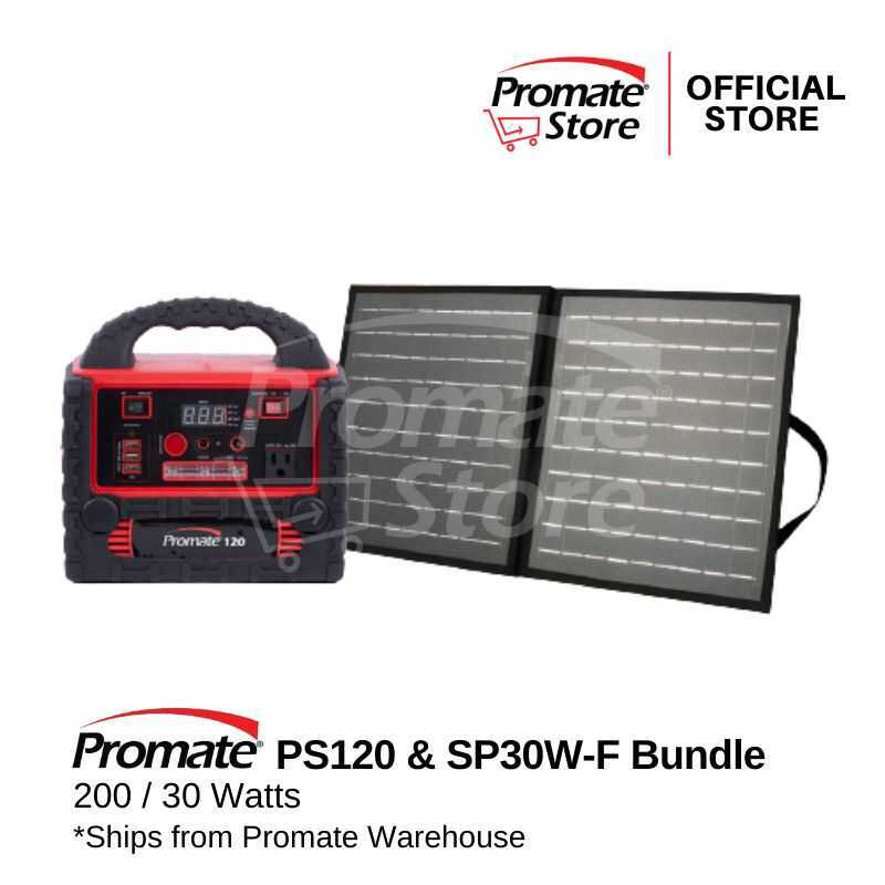 Promate 120 & Foldable Solar Panel Sp30w-F Bundle F3f C6e | Shopee ...
